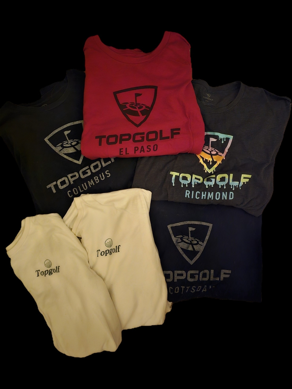 Lot Of 6 Topgolf Long Sleeve Shirts Unisex XXL